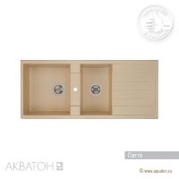 Мойка кухонная АКВАТОН Торина двойная, латте