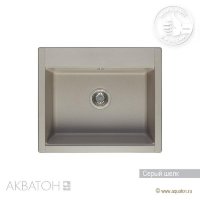 Мойка кухонная АКВАТОН Делия 60, серый шелк