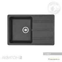 Мойка кухонная АКВАТОН Аманда, графит