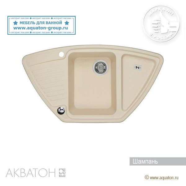 Мойка кухонная АКВАТОН Лория, шампань Мойка кухонная АКВАТОН Лория, шампань
