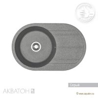 Мойка кухонная АКВАТОН Амира, серый Мойка кухонная АКВАТОН Амира, серый